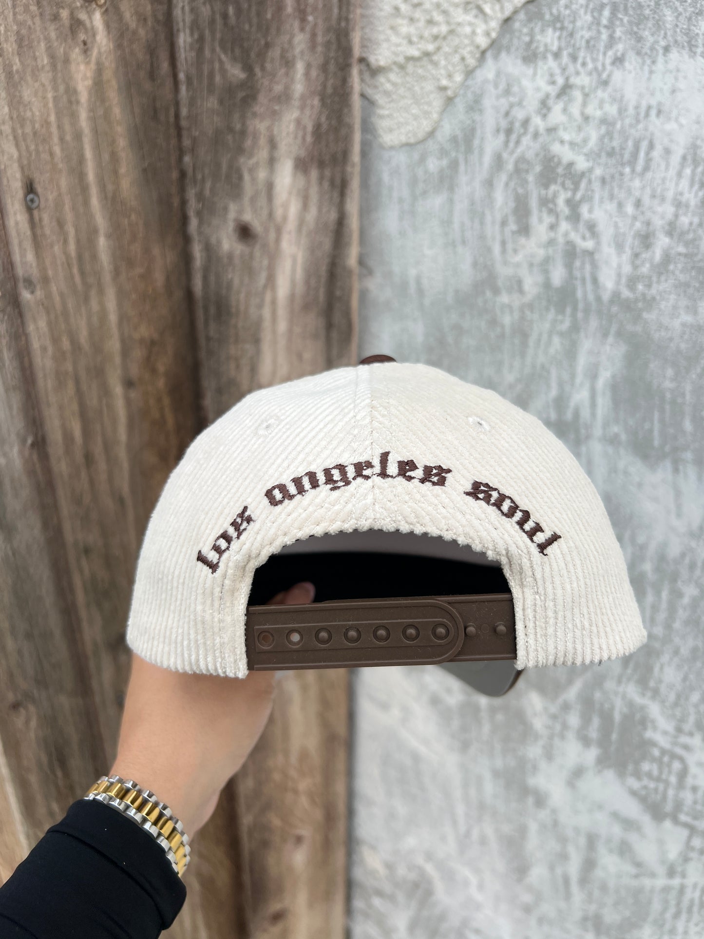 LA Flame Hat Toddler- Natural Corduroy