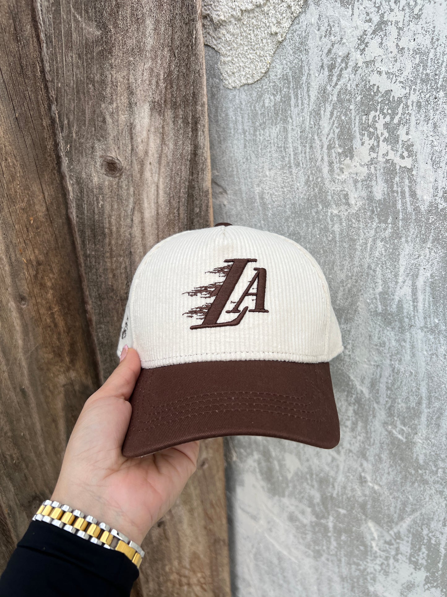 LA Flame Hat Toddler- Natural Corduroy