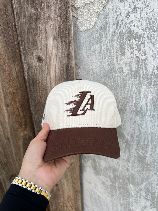 LA Flame Hat Toddler- Natural Corduroy