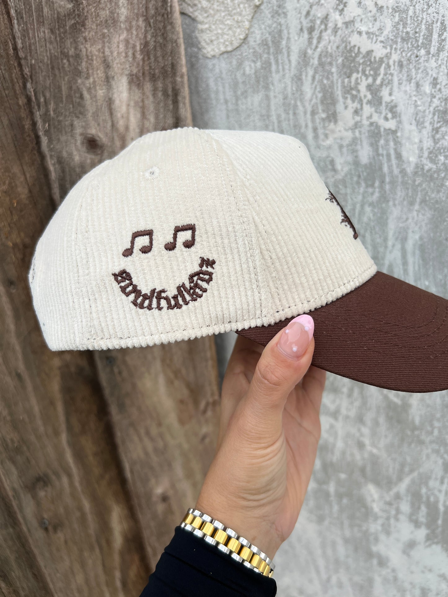 LA Flame Hat Toddler- Natural Corduroy